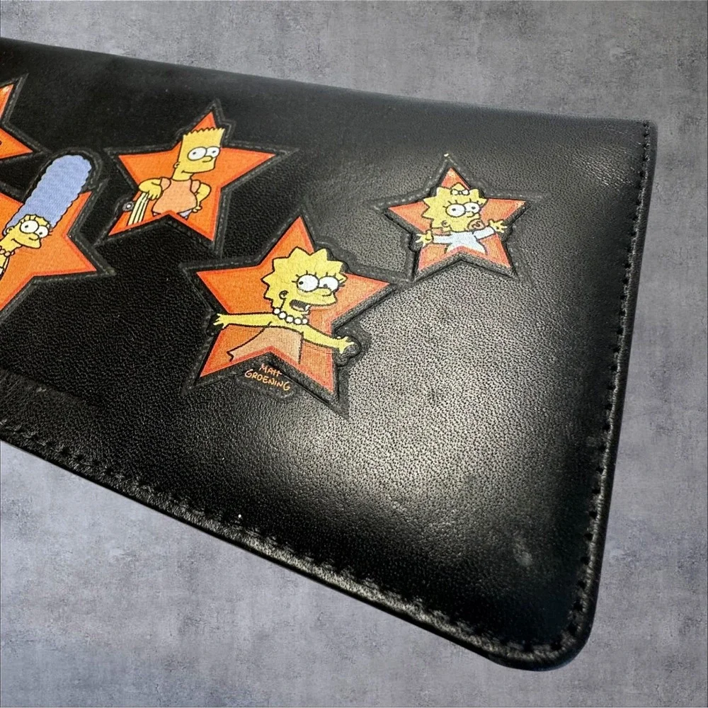 Rare The Simpsons Checkbook Holder Unisex Black Excellent 2002 Vintage